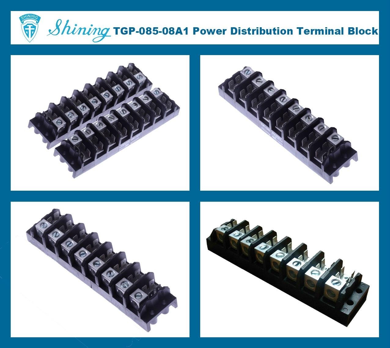 TGP-085-08A1 600V 85A Distribution Spade Terminal Block Connector 2