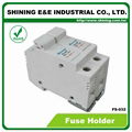 FS-032 600V 32A 2 Pole DIN Rail Mounted Cylindrical Fuse Carrier 1