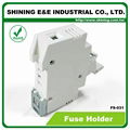 FS-031 600V 32A 1 Pole DIN Rail Mounted Cylindrical Fuse Carrier 5