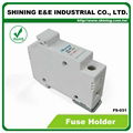 FS-031 600V 32A 1 Pole DIN Rail Mounted Cylindrical Fuse Carrier 8