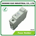 FS-031 600V 32A 1 Pole DIN Rail Mounted Cylindrical Fuse Carrier 9