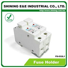 FS-032L1 110V 32A 2-Pole DIN Rail Mounted Cylindrical Fuse Switch