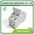 FS-032L1 110V 32A 2-Pole DIN Rail Mounted Cylindrical Fuse Switch