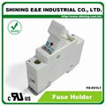 FS-031L1 110V 32A 1-Pole DIN Rail Mounted Cylindrical Fuse Switch 5