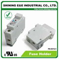 FS-031L1 110V 32A 1-Pole DIN Rail Mounted Cylindrical Fuse Switch 3