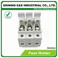 FS-033L3 600V 32A 3-Way DIN Rail Mounted Cylindrical Fuse Holder 5