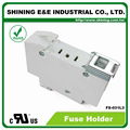 FS-031L3 600V 32A 1-Way DIN Rail Mounted Cylindrical Fuse Holder 4