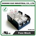 FB-M033SQ 600V 30Amp 3-Way UL 10x38 Ceramic Midget Fuse Block