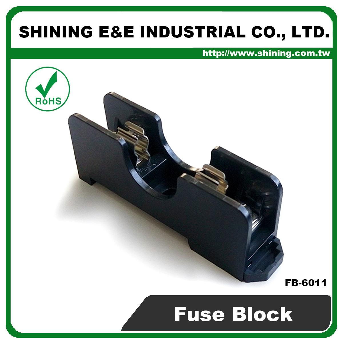 FB-6011 DIN Rail Mounted 600V 15A 6x30 Glass Ferrule Fuse Box 2