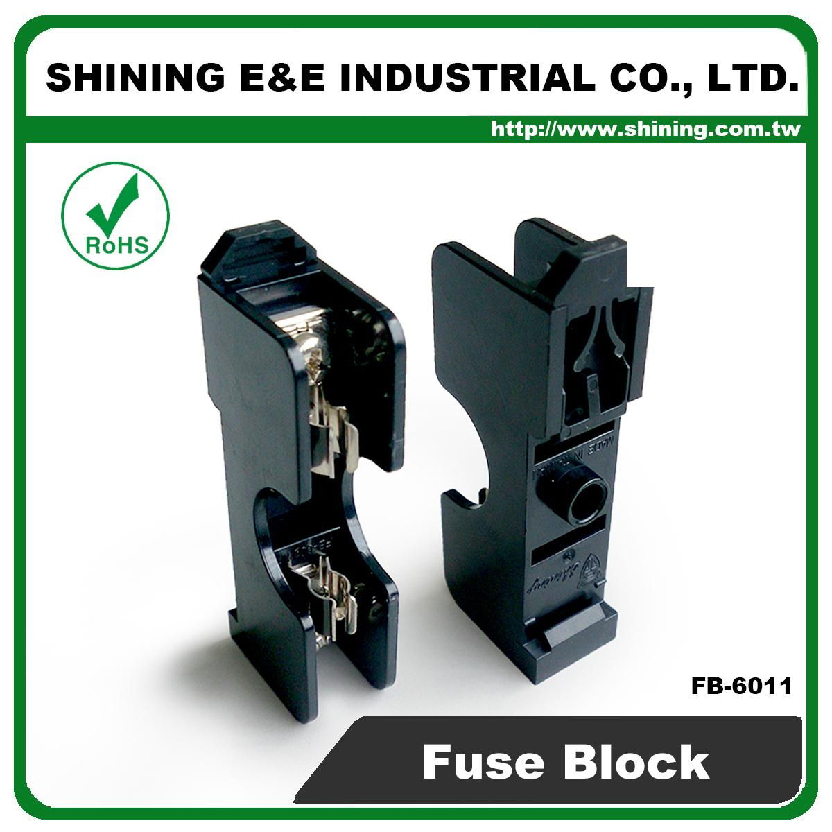 FB-6011 DIN Rail Mounted 600V 15A 6x30 Glass Ferrule Fuse Box 4