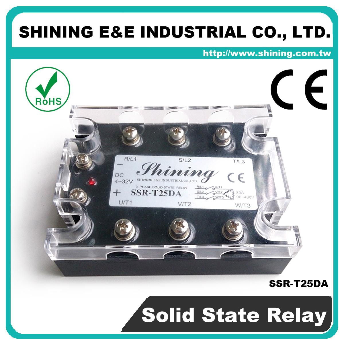 SSR-T25DA DC to AC Zero Cross Three Phase 25A Solid State Relays