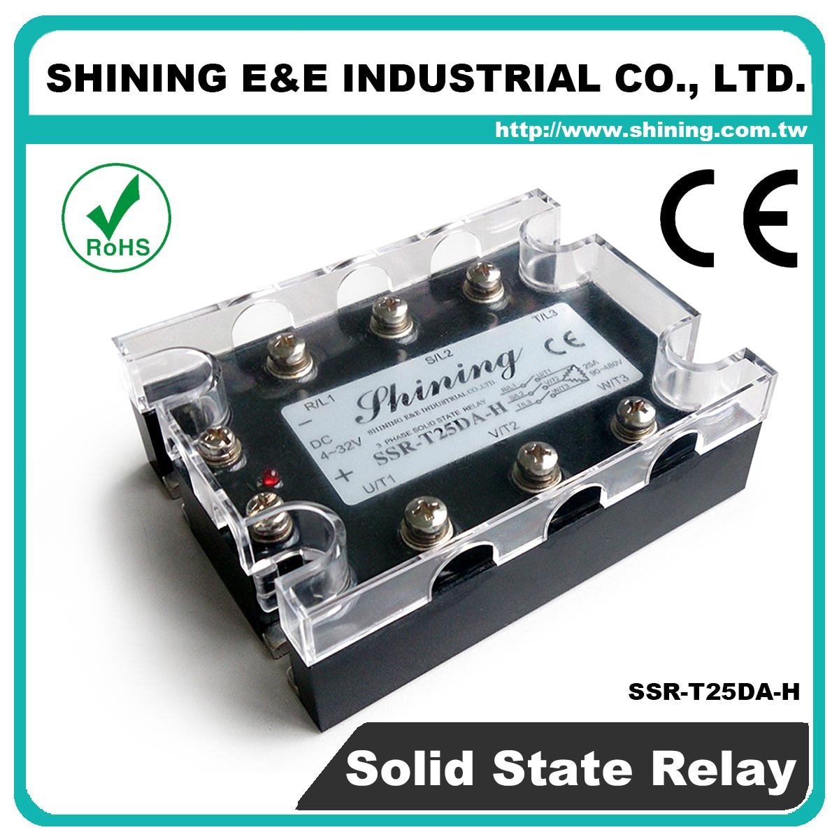 SSR-T25DA-H DC to AC Zero Cross Three Phase 25A Solid State Relay 5