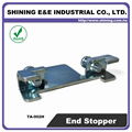 TA-002H Hat-Shaped 35mm DIN Rail Mounted Steel End Stop