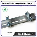 TA-002H Hat-Shaped 35mm DIN Rail Mounted Steel End Stop 5