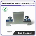 TA-002H Hat-Shaped 35mm DIN Rail Mounted Steel End Stop 1