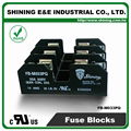 FB-M033PQ  600V 30Amp 3 Way UL 10x38 Ceramic Midget Fuse Block