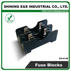 FS-012B DIN Rail Mounted 600V 10A 6x30 Glass Ferrule Fuse Base