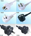 SAA power cord 2 pin 7A/250V 1