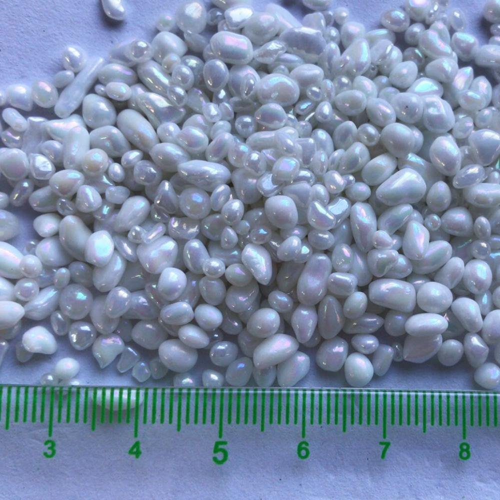 white glass beads