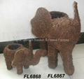 rattan animal basket,animal planter,rattan animal,garden decoration 3