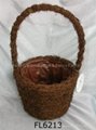 handing flower basket,handle basket,flower planter,rattan basket,wicker basket