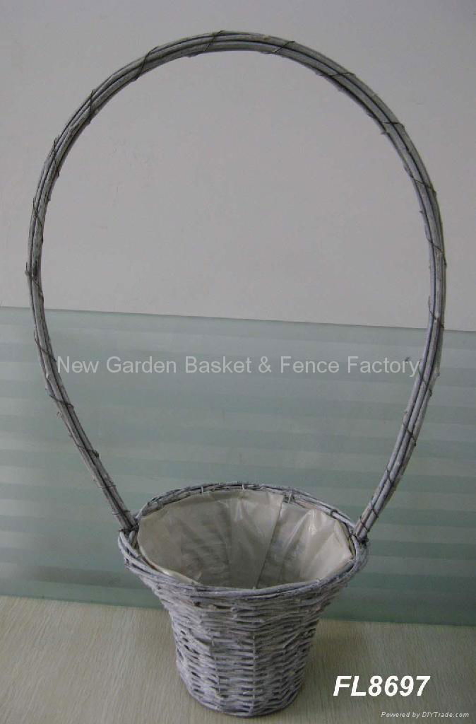 handing flower basket,handle basket,flower planter,rattan basket,wicker basket 3