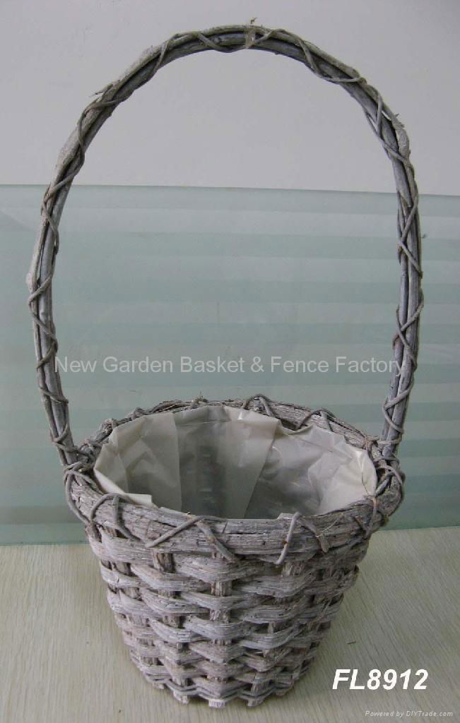 handing flower basket,handle basket,flower planter,rattan basket,wicker basket 4