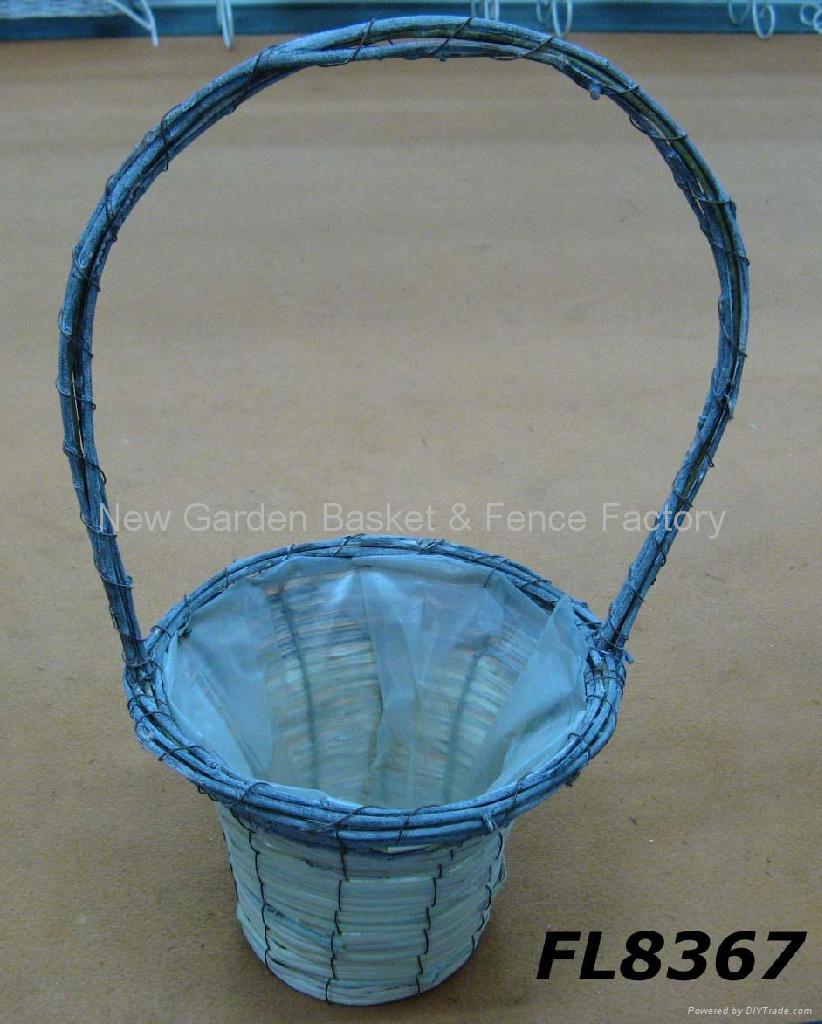 handing flower basket,handle basket,flower planter,rattan basket,wicker basket 5