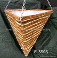 Square hanging basket,Rattan Basket,hanging flower basket,hanging planter 4