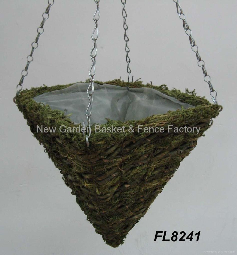 Square hanging basket,Rattan Basket,hanging flower basket,hanging planter 5