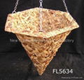 star cone hanging basket,Rattan Basket,hanging flower basket,hanging planter 4