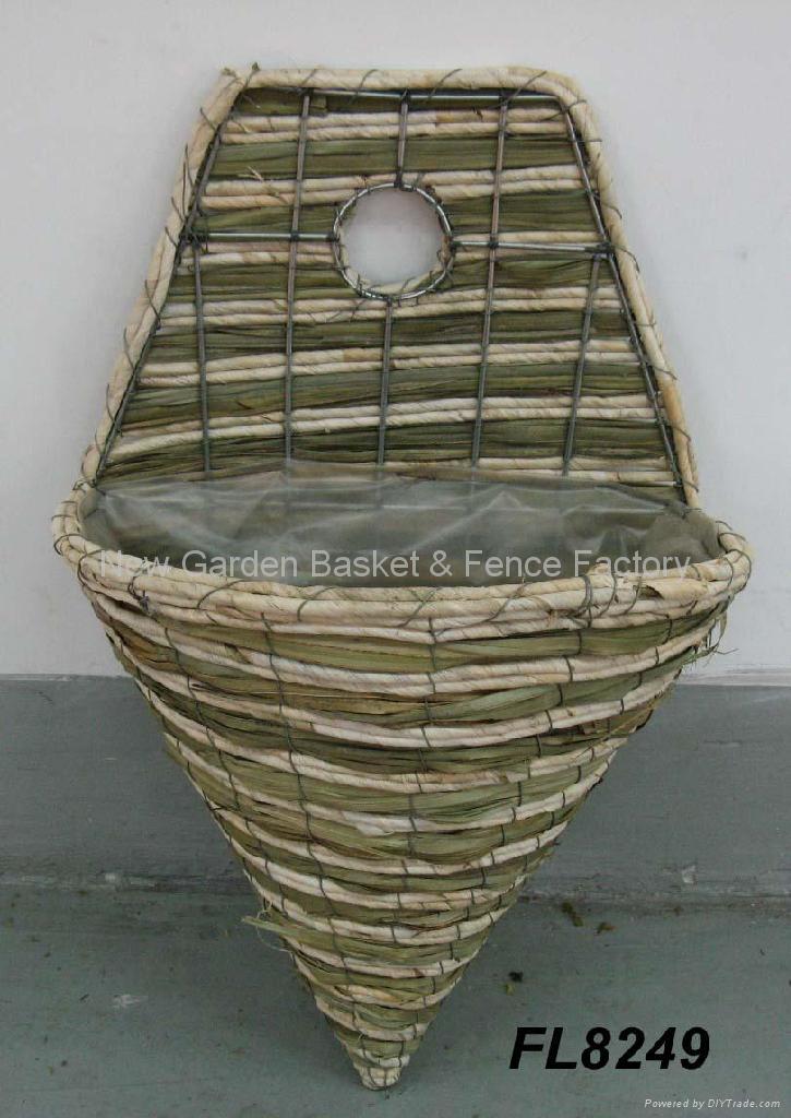rattan wall basket,wall planter,Rattan Hanging Basket,hanging flower