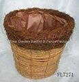 flower pot basket,garden pot,plant pot,gardening planter,rattan basket