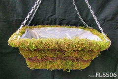 Square hanging basket,Rattan Basket,hanging flower basket,hanging planter