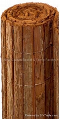 bark fence,tree peel fence,garden fence,fence,bark screening,bark fencing