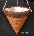 Cone Hanging Basket,Rattan Hanging Basket,hanging flower basket,hanging planter