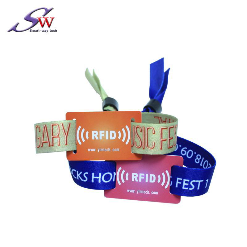 woven fabric rfid wristband for event 3