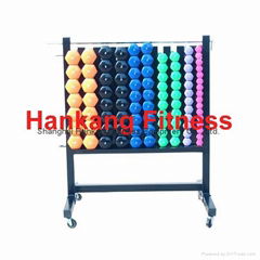 fitness,body building,Commercial Vinyl Dumbbell Rack (49 pairs) ( HR-006)