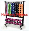  body building,NEW Commercial Vinyl Dumbbell Rack (55 Pairs)(HR-007) 1