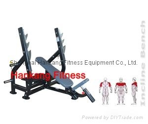 protraining equipme.fitness.hammer strength.OLYMPIC INCLINE BENCH-PT-844