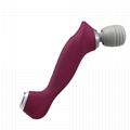 electric silicon vibrating facial massager