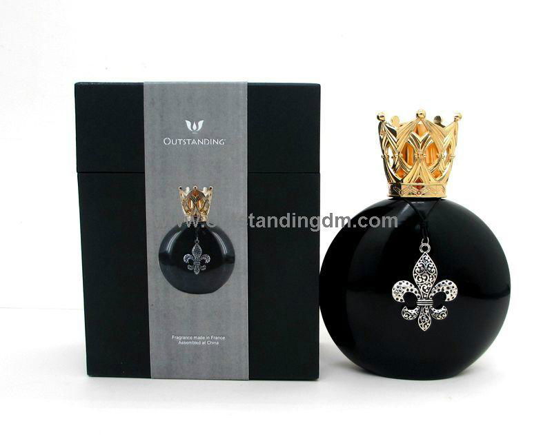 300 ml black glass bottle with zinc alloy cap