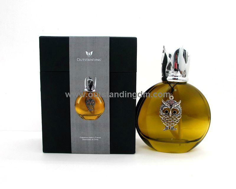  300m yellow glass bottle with charm  without fragrance oil 