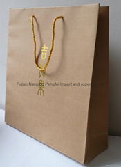 paper shopping bags with hotstamp