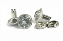 (DX)Bifurcated Glass Rhinestone eyelets 