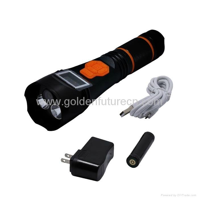 Multifunction led rechargeable different storage DVR recorder flashlight  1