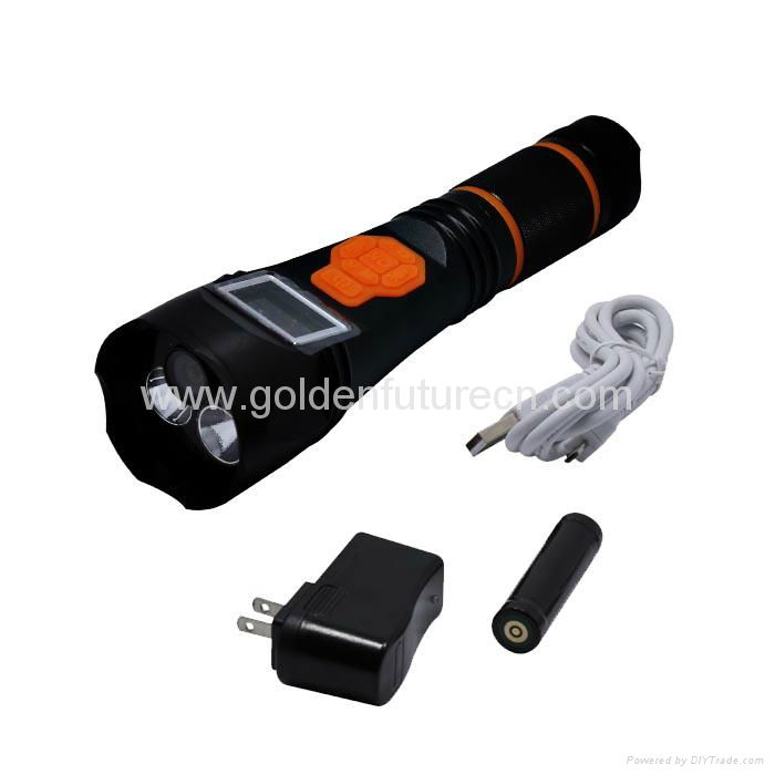 Multifunction led rechargeable different storage DVR recorder flashlight