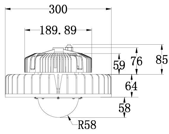 200w long lifetime water proof led high bay light   3