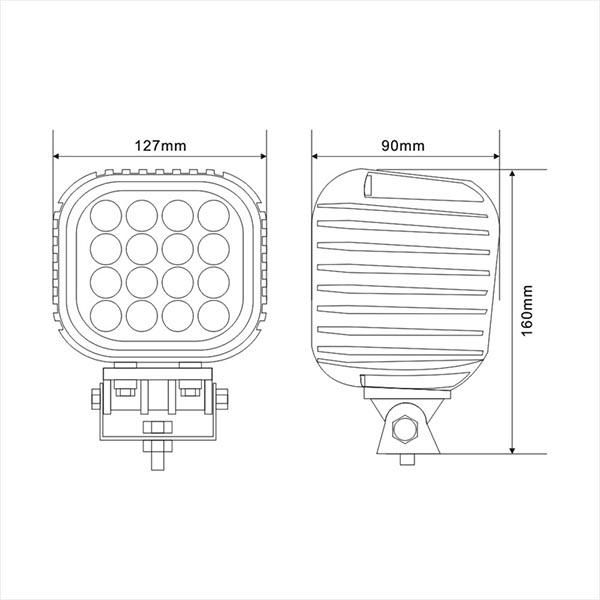 AL-0548 5" 48w aluminum housing led driving light 5