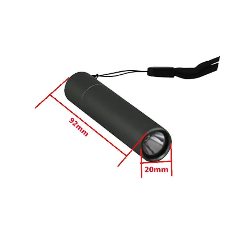 Mini portable aluminium LED torch flashlight 2